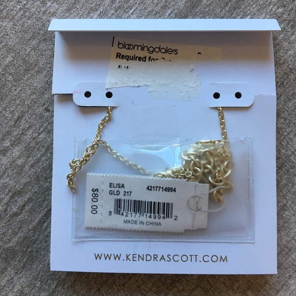 NWT Elisa Gold Pendant Necklace In White Pearl - Picture 5 of 6